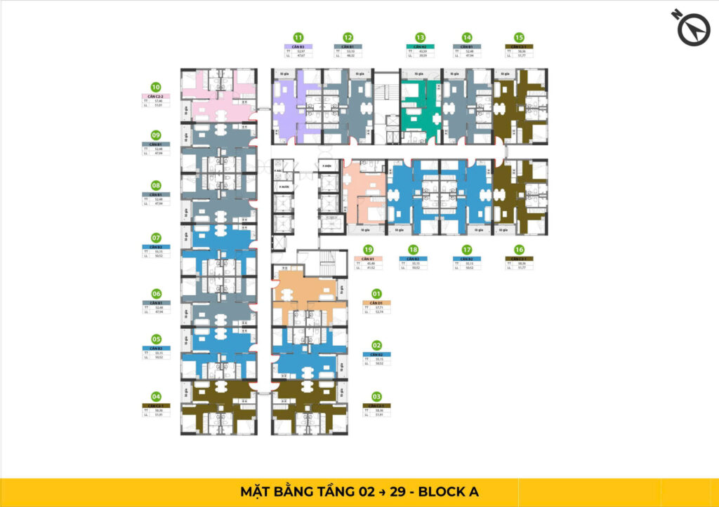 MB TẦNG 02+29 - BLOCK A không view